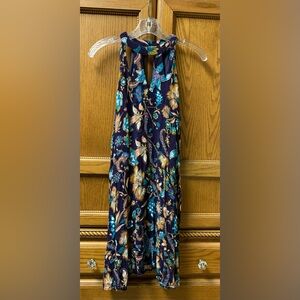 Xhilaration Women’s Size XL Colorful Paisley Floral Keyhole Halter Top Dress